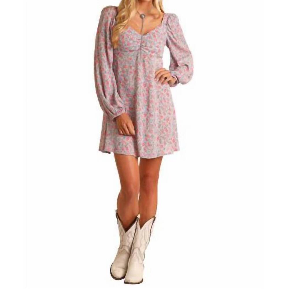 NEW ROCK & ROLL DENIM a-line mini dress in mint
